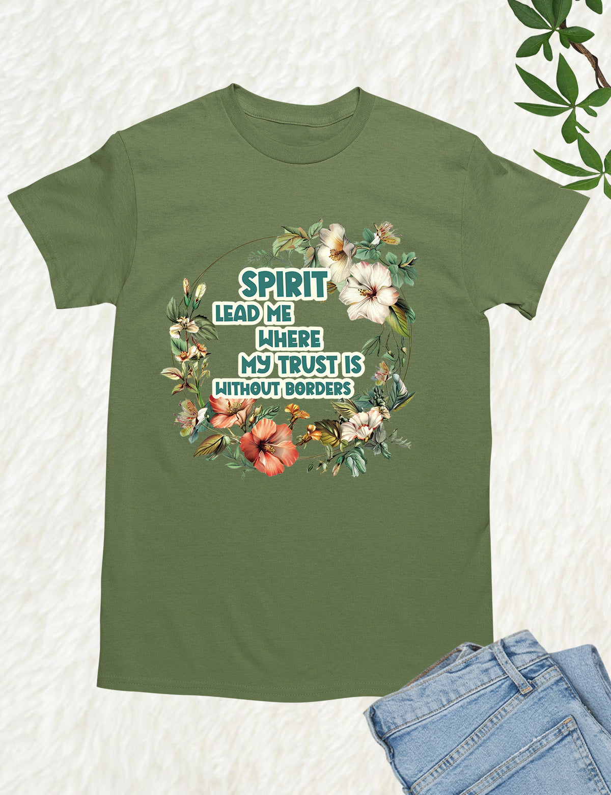 Spirit Leads Me Bible verse T Shirt