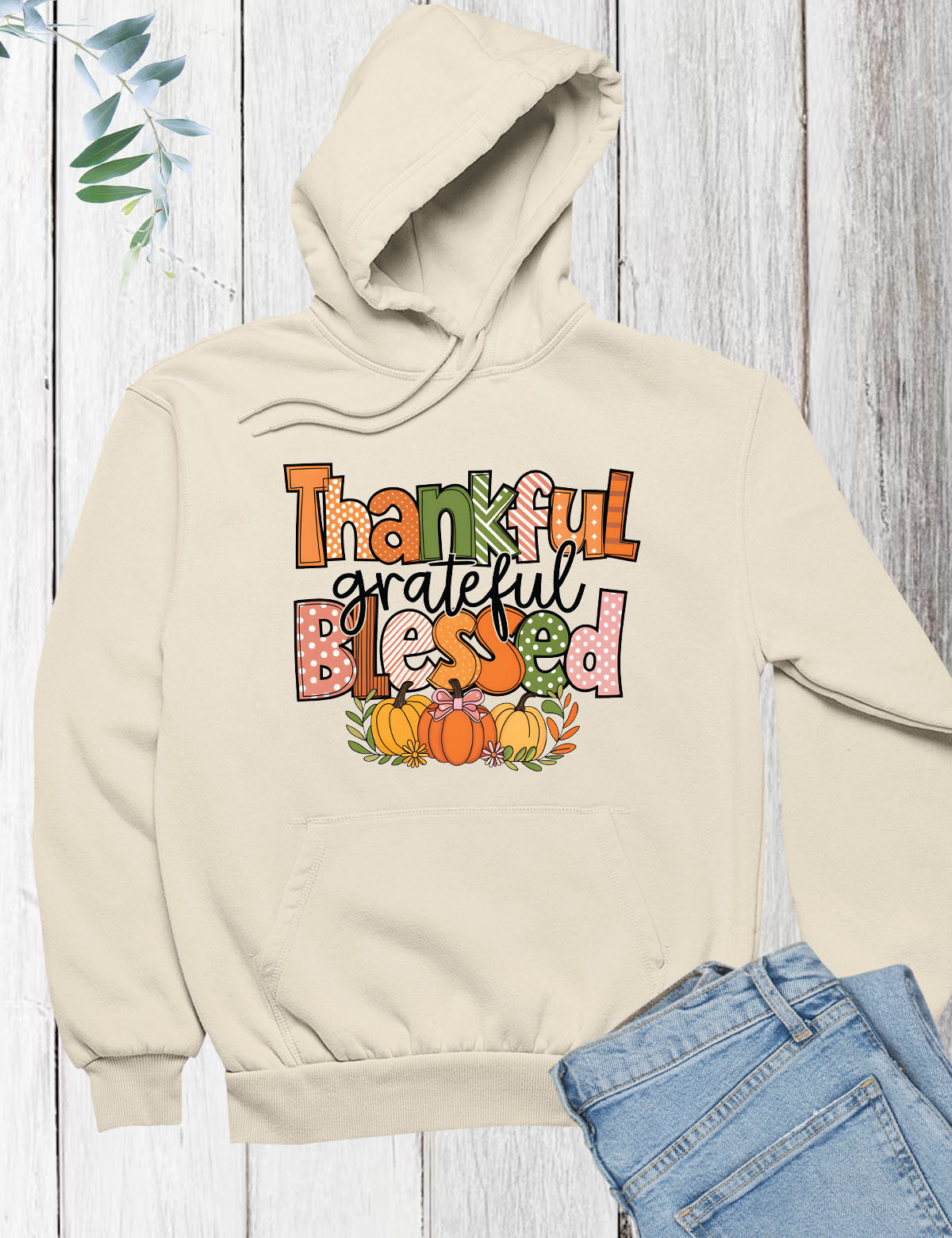 Thankful Grateful Blessed Hoodie