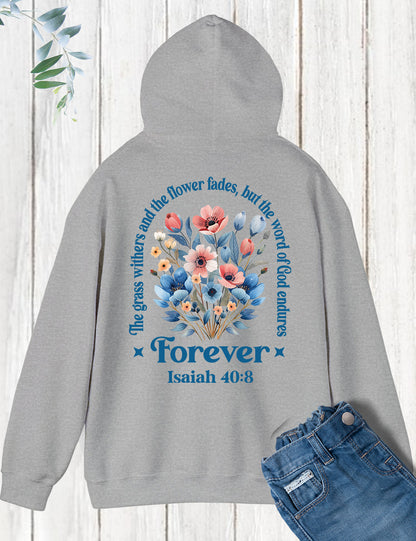 Boho Flower Christian Bible Verse Hoodie