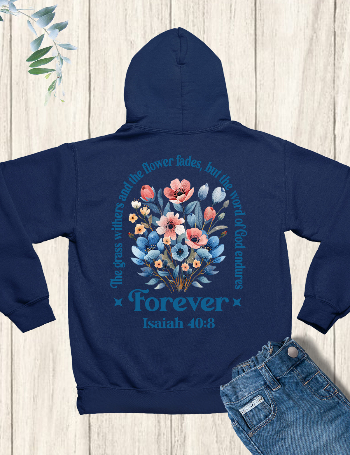 Boho Flower Christian Bible Verse Hoodie