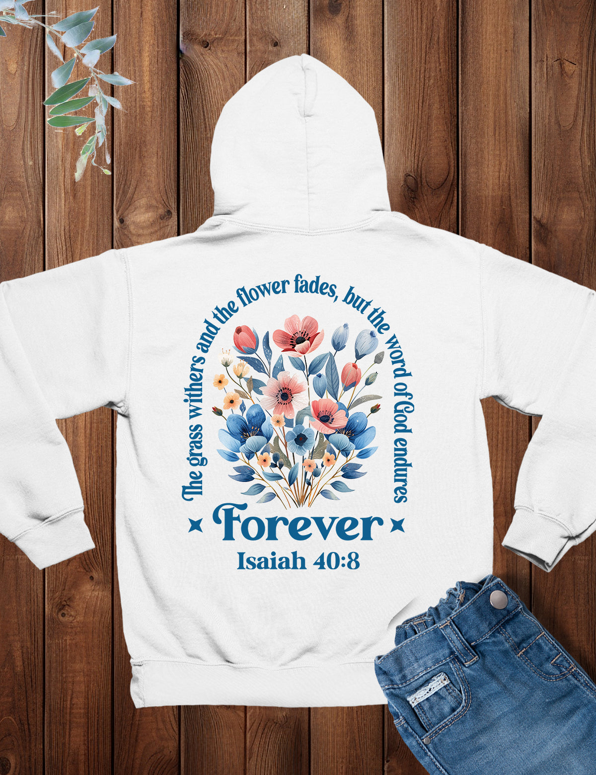 Boho Flower Christian Bible Verse Hoodie