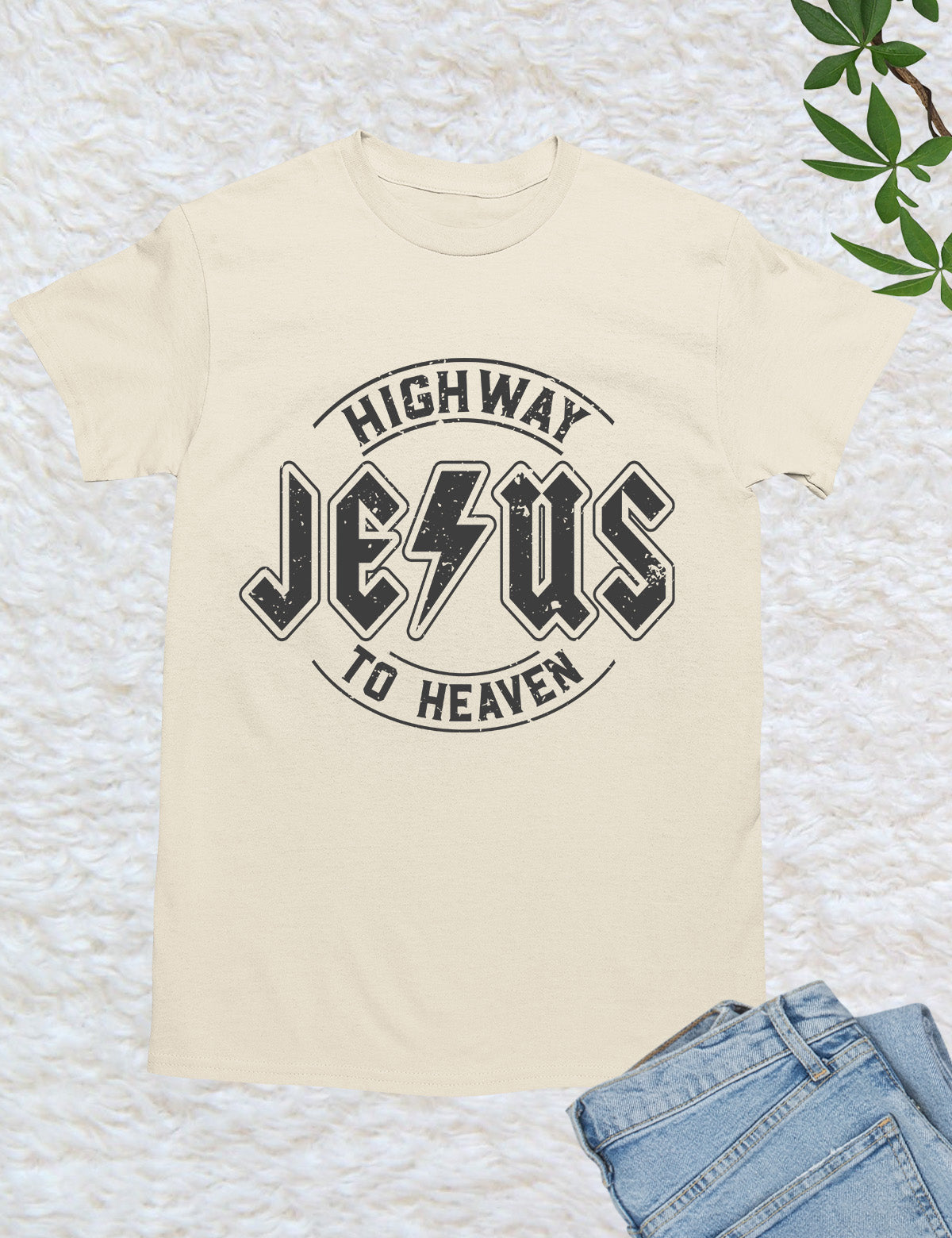 Jesus Highway to Heaven Retro Religious Shirt