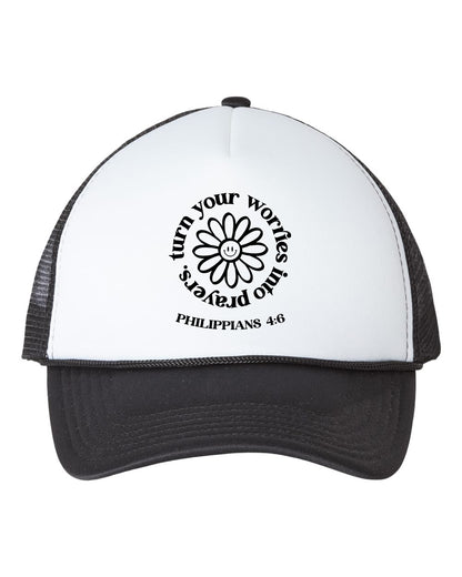 Turn Your Worries into Prayer Cap Trucker Hat