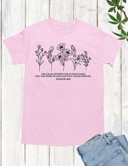 Wildflower Bible Verse T shirts