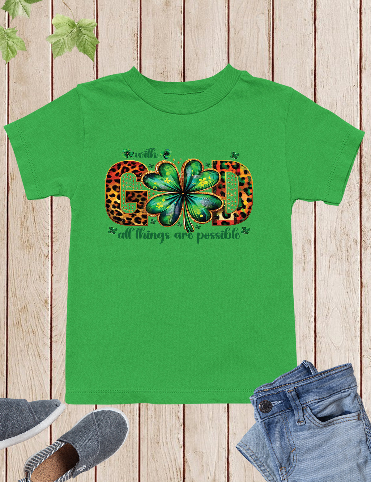 With God all Things are Possible Kids Patrick’s Day Shirt
