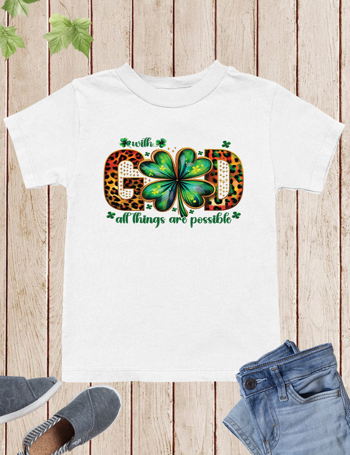 With God all Things are Possible Kids Patrick’s Day Shirt