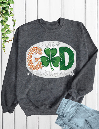With God all Things are Possible St Patrick’s Day Shirt