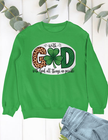 With God all Things are Possible St Patrick’s Day Shirt
