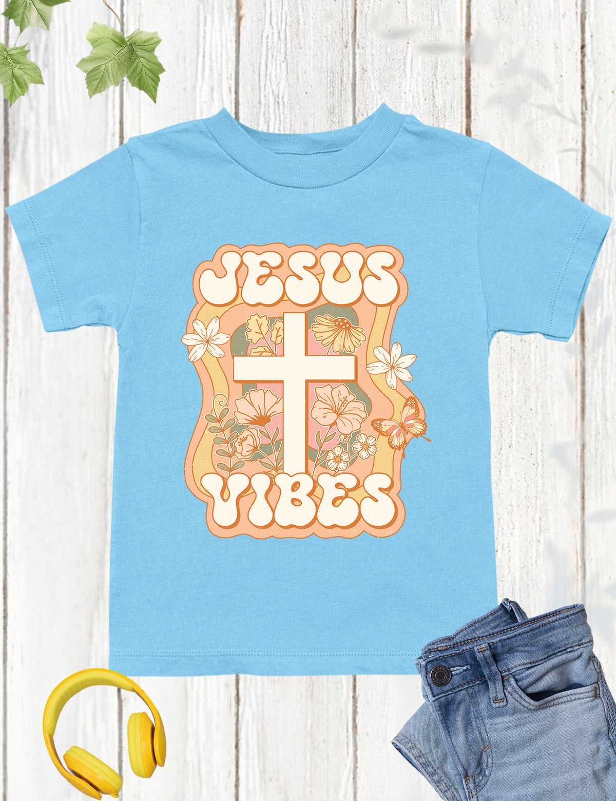 Jesus Vibes Vintage Kids T Shirt
