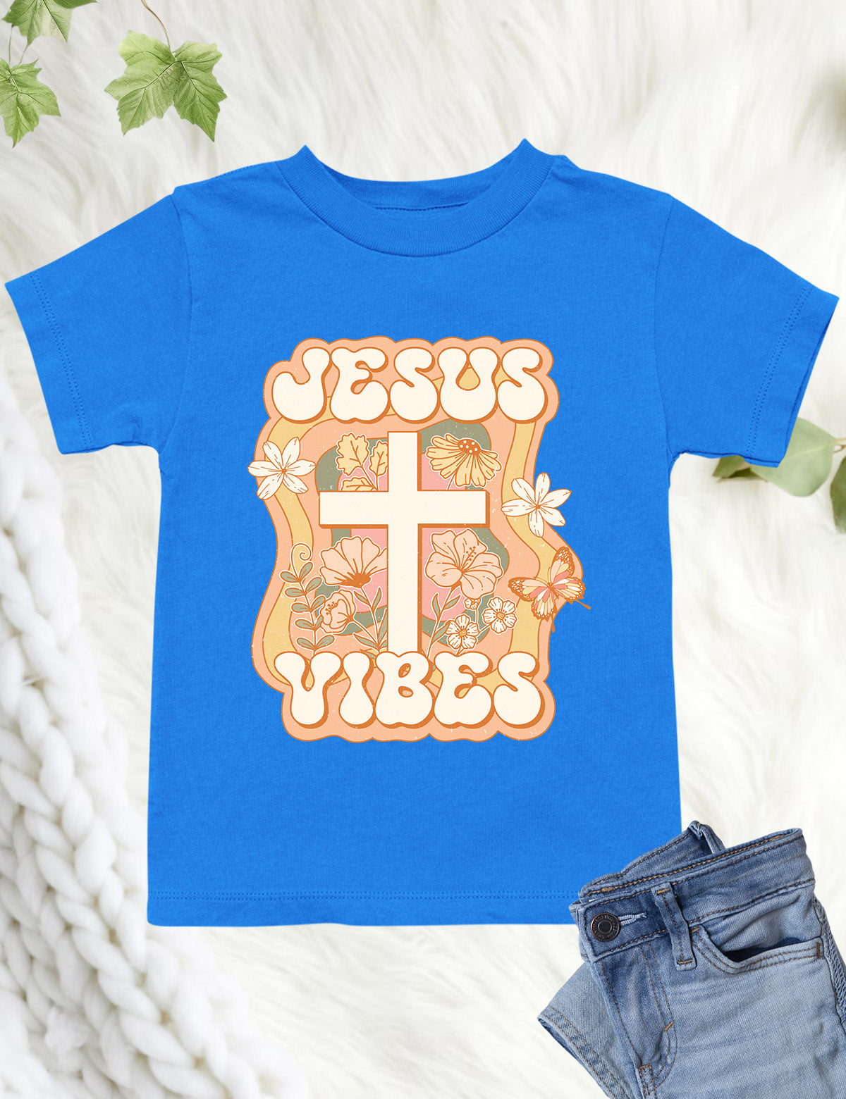 Jesus Vibes Vintage Kids T Shirt