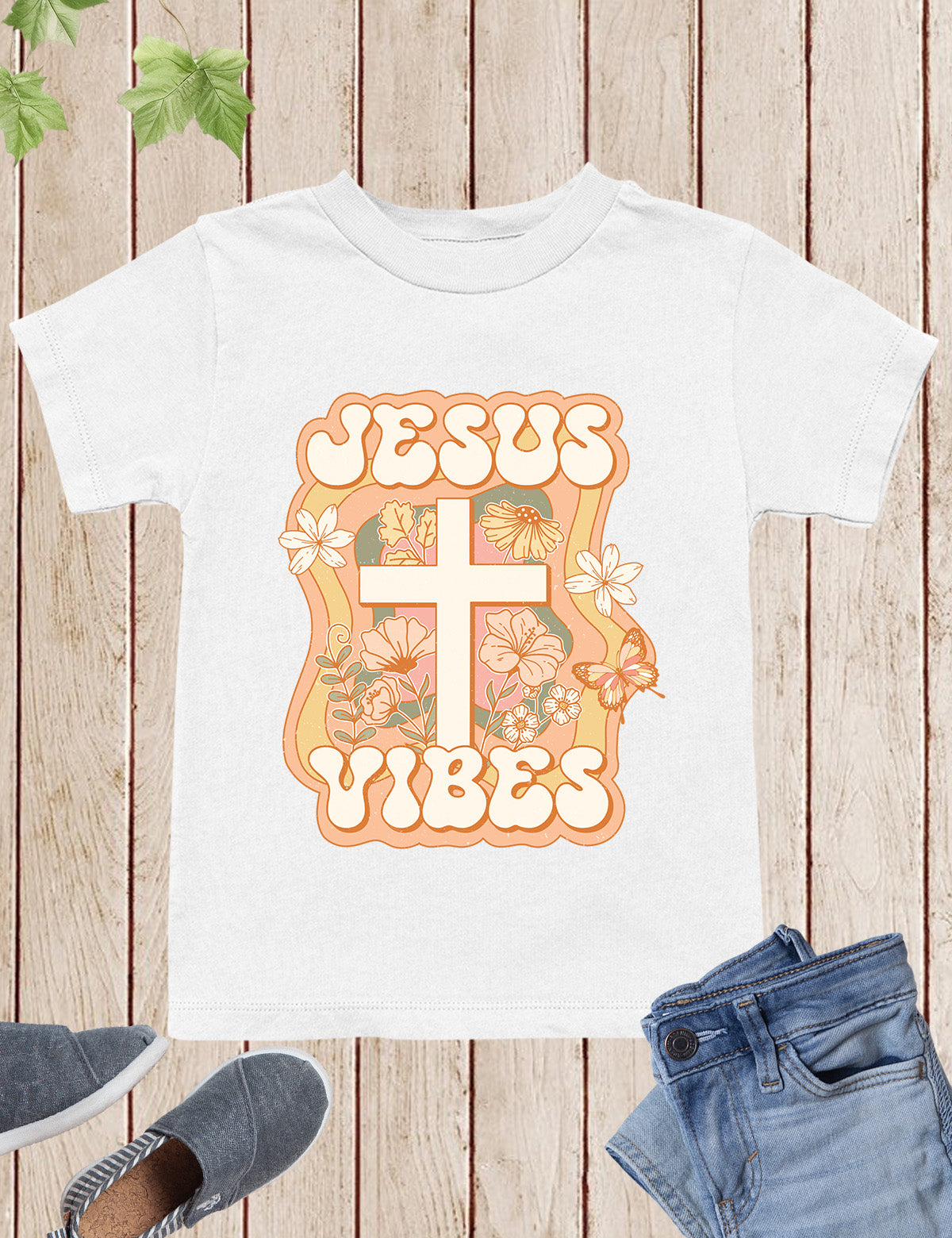 Jesus Vibes Vintage Kids T Shirt