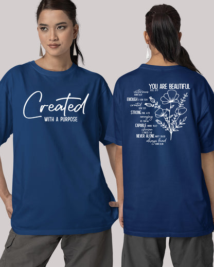 You Are Beautiful Victorious Enough Strong Capable Never Alone Always Loved Front Created With A Purpose Christian T Shirts
