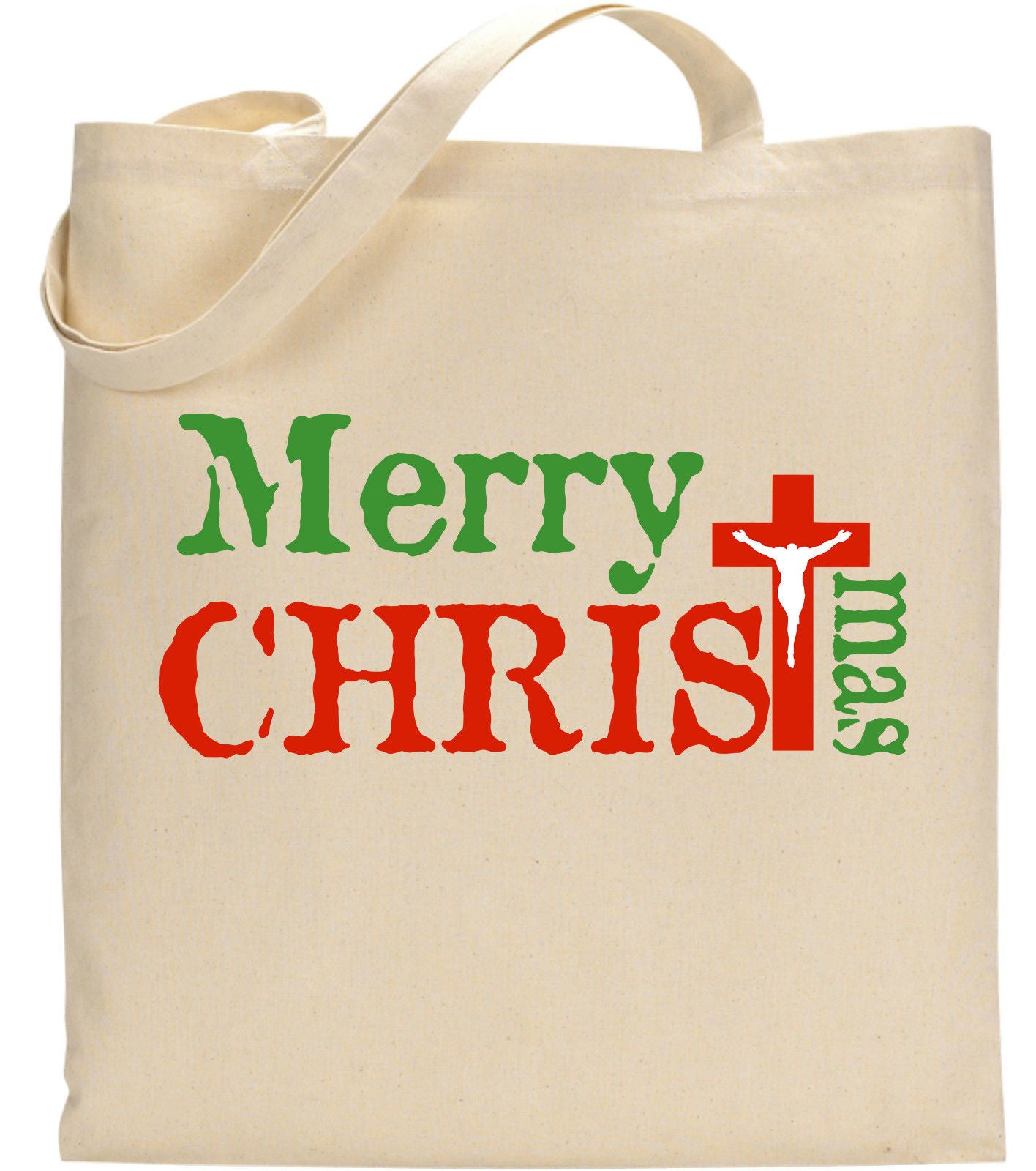 Merry Christmas Jesus Christ Celebration Christian Tote Bag