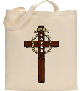 Jesus Christ Saved Christian Tote Bag