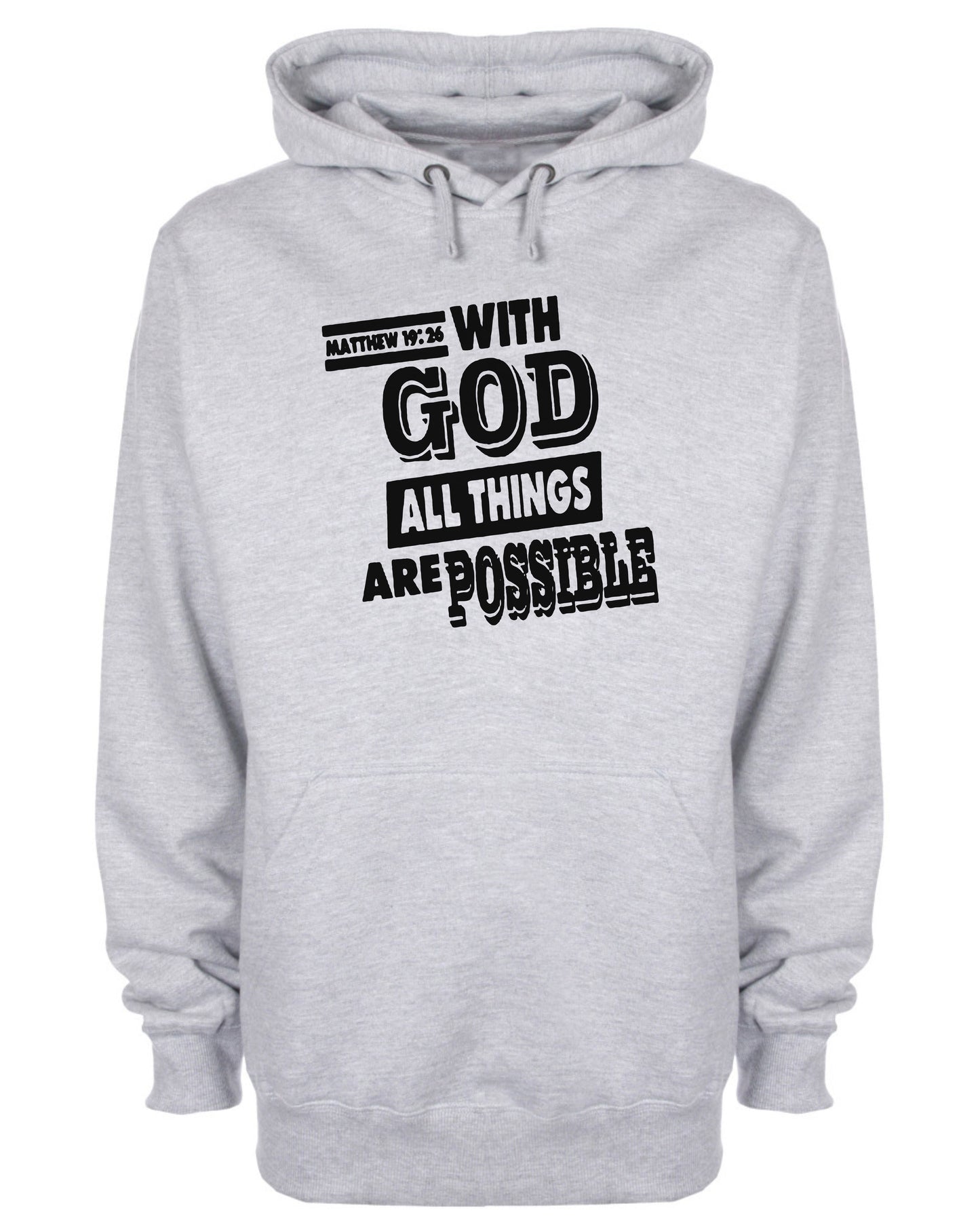 With God All Thing Are Possible Hoodie Bible Christian Sweatshirt