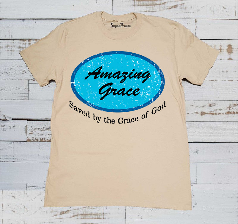 Amazing Grace Gospel Christian Beige T Shirt