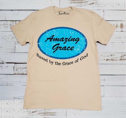 Amazing Grace Gospel Christian Beige T Shirt