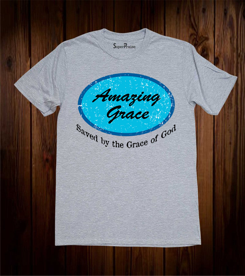 Amazing Grace Gospel Christian Grey T Shirt