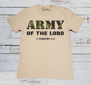 Army of the Lord Timothy Christian Beige T Shirt