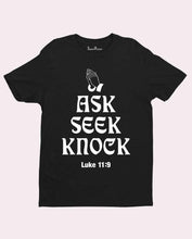 Christian Faith T Shirt Ask Seek Knock Gospel Tee 