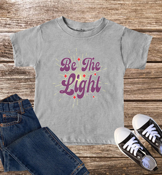 Be The Light Christian Inspirational Religious Bible Verse Kids Shirt