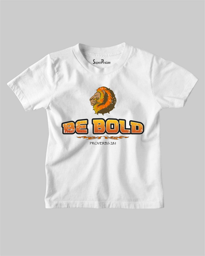 Be Bold As Lion Proverb 28 Religious Jewish Christian Kids T shirt