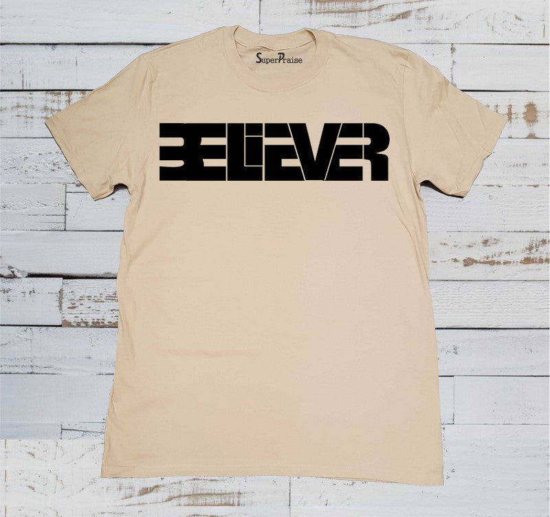 Believer Religious Faith Christian Beige T Shirt