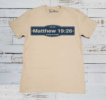 Bible Verse Matthew 19:26 Christian Grey T Shirt