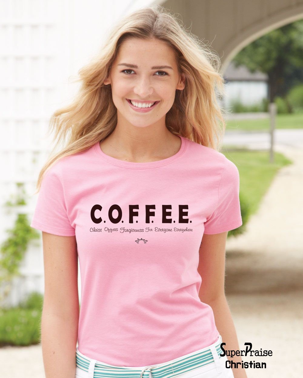Coffee Christian Women T Shirt 