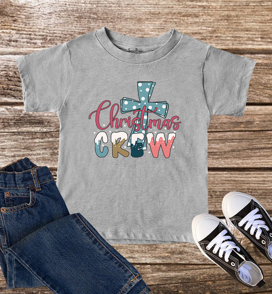 Christmas Crew Christian Religious Bible Verse Faith Based Kids TShirt