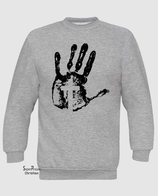Cross Hand Christian Long Sleeve T Shirt Sweatshirt Hoodie