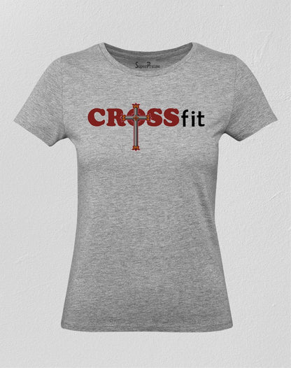 Christian Women T Shirt Jesus Faith Crossfit 