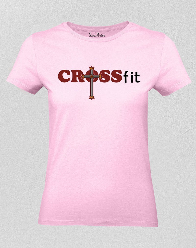Christian Women T Shirt Jesus Faith Crossfit 