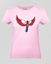 Christian Women T Shirt Eagle Bird cross