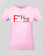 Christian Women T Shirt Faith Hope Love 1 Corinthians 13:13