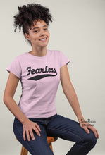 Women T Shirt Fearless Christian Jesus Christ Pink Tee