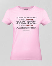 Christian Christian T Shirt I Will Never Fail Holy
