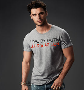 Live By Faith Prayer Christian T Shirt - SuperPraiseChristian