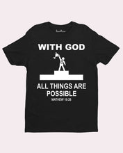 With God All Things Are Possible Champion Winner Christian  T shirt