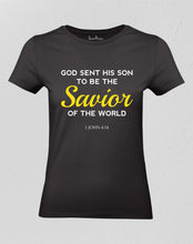 Christian Women T shirt God's Son Savior Of The World