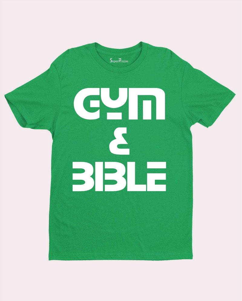 Gym and Bible Jesus Church Christian T shirt