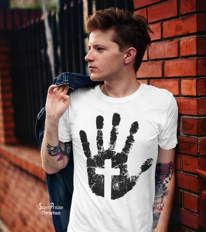 Christian T Shirt Bible Verse Love Hand Cross Pastor Gift tee