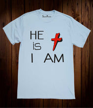 He is I am Christian Sky Blue T Shirt