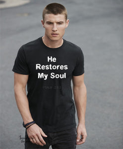 My Soul Psalm 23:3 Christian T Shirt - Super Praise Christian