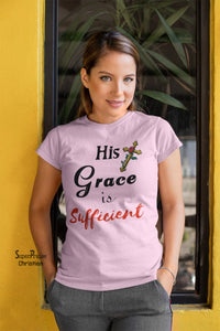 Christian Women T Shirt God Grace Is Sufficient Ladies tee