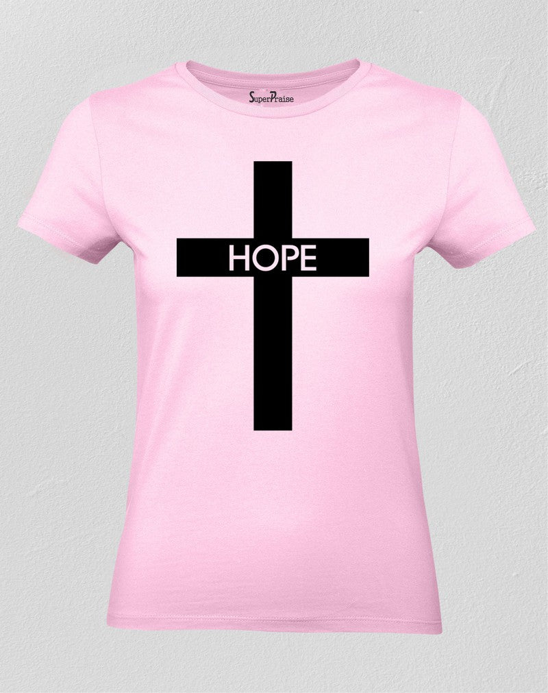 Christian Women T Shirt Hope Cross Jesus 