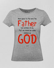 Christian Women T Shirt Children of God Grey tee