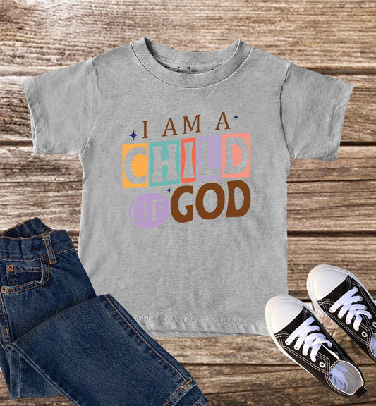 I Am A Child of God Motivational Christian Bible Verse Kids T-Shirts