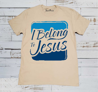 I Belong To Jesus Scripture Christian Beige T-shirt