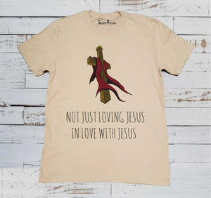 In Love With Jesus Christ Christian Beige T Shirt
